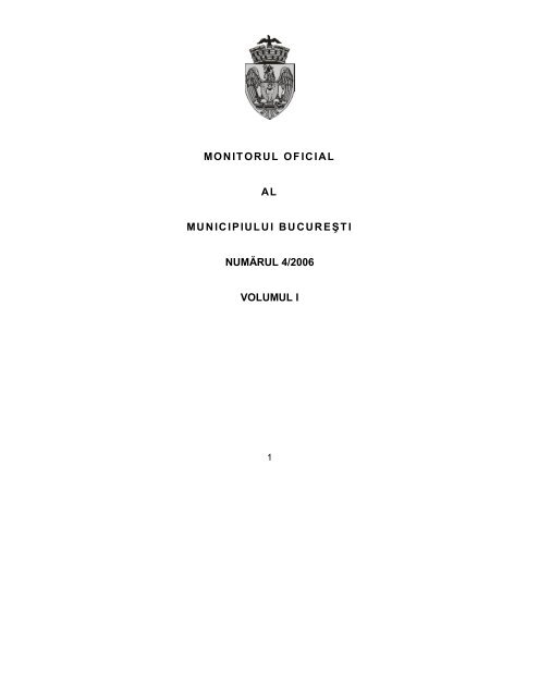 Volumul 1 - PrimÄria Municipiului BucureÅti