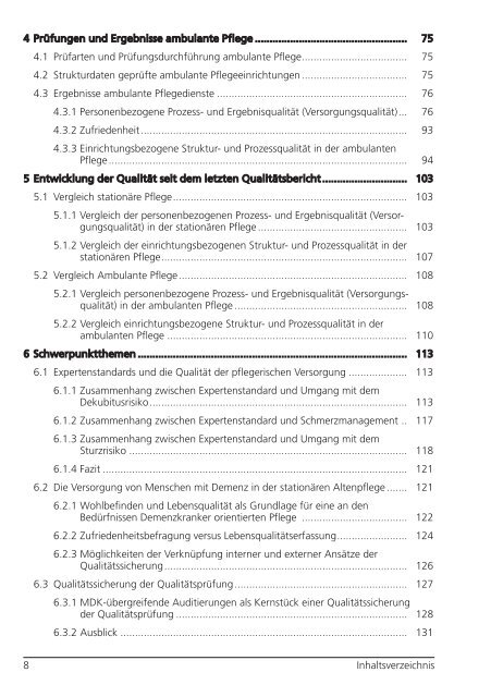 3. Bericht des MDS Ã¼ber die QualitÃ¤t in der ambulanten und ...