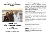Akademie am Meer Volkshochschule Klappholttal auf ... - Trio A Due