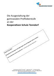 Die Ausgestaltung der gymnasialen Profiloberstufe an der ...