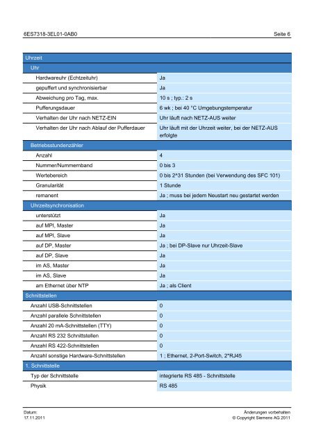 Product data sheet 6ES7318-3EL01-0AB0 - TP Automation eK