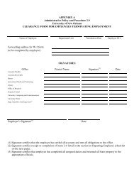 Clearance Form for Employees Terminating Employment