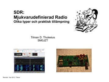 SDR: Mjukvarudefinierad Radio - SM0JZT