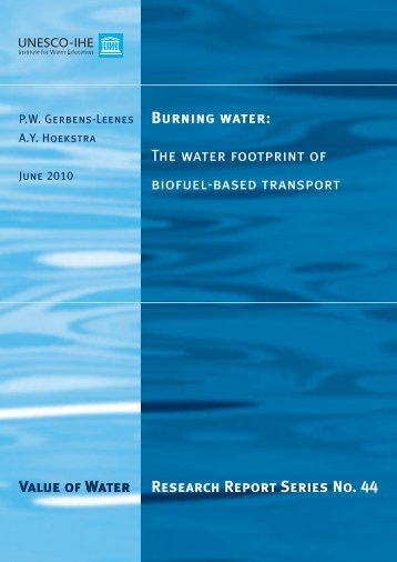Value of Water - Water Footprint Network
