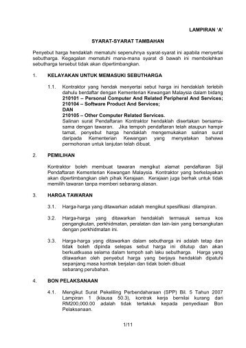 Fail Spesifikasi - Sistem Tender Dokumen dan Sebutharga - Selangor