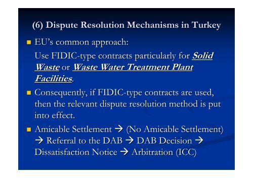 FIDIC Applications & Dispute Resolution in Turkey