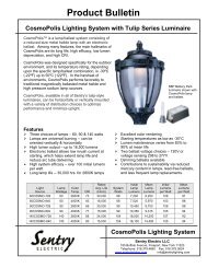 Product Bulletin - Sentry Electric