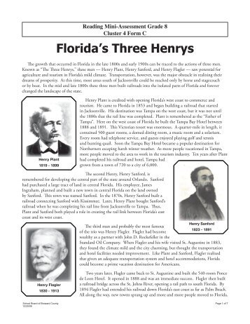 Florida's Three Henrys - LCS Sharepoint Site