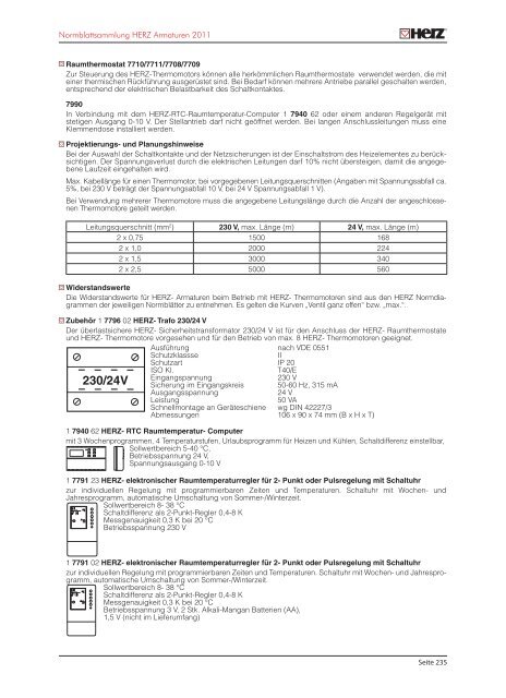 NC/NO Termomotor iÃ§in yardÄ±mcÄ± baÄlantÄ±, 230 V - 7711 - HERZ