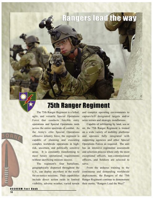 USSOCOM Fact Book - United States Special Operations Command