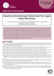 Evaluation of the delivering for mental health peer support worker ...