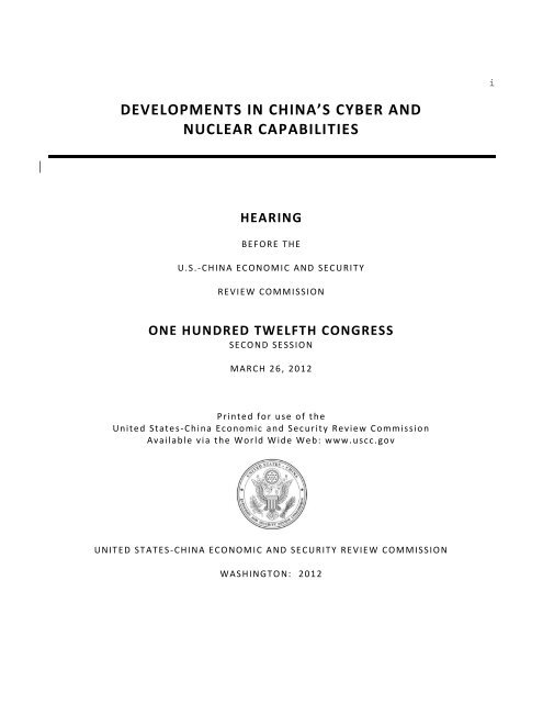 Hearing Transcript - U.S.-China Economic and Security Review ...