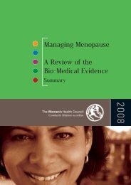 Managing menopause: a review of the biomedical evidence: summary