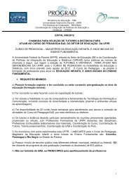 Edital 46/2012 SeleÃ§Ã£o de tutores a distÃ¢ncia Pedagogia ... - CIPEAD
