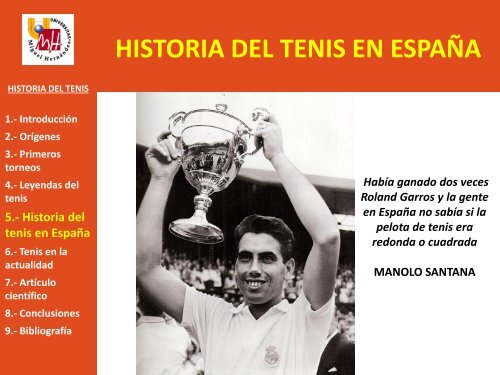 Tema 1. Historia del tenis 2013 - Miguel Crespo