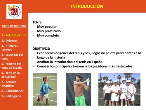 Tema 1. Historia del tenis 2013 - Miguel Crespo