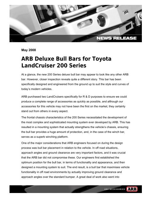 ARB Deluxe Bull Bars for Toyota LandCruiser 200 Series