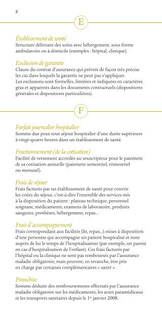 FAQ et lexique santÃ© 04 2013.pdf - Swiss Life