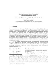 Deriving Consonant Cluster Phonotactics - Columbia University