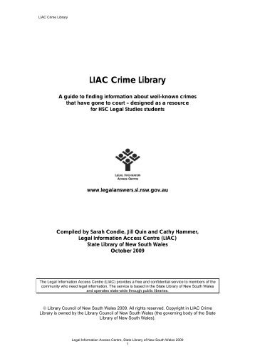 LIAC Crime Library - Resource Centre
