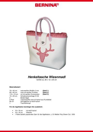 Henkeltasche Wiesnmadl - BERNINA-Blog