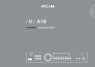 Arcam FMJ A18 manual