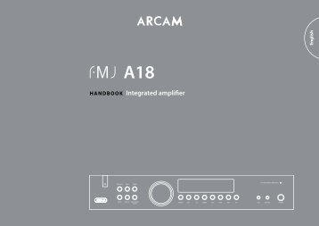 Arcam FMJ A18 manual