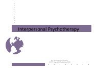 Interpersonal Psychotherapy (IPT) - slides - IT Shared Services