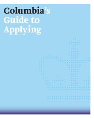 Columbia's Guide to Applying - Columbia University