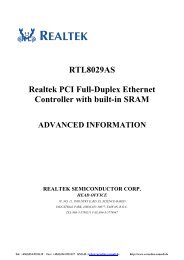 RTL8029AS Realtek PCI Full-Duplex Ethernet ... - Cornelius-Consult