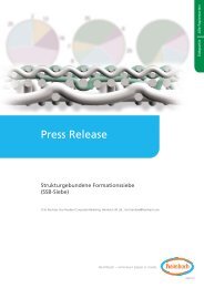 25 Strukturgebundene Formationssiebe - Heimbach Group