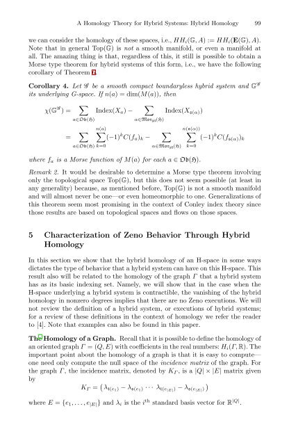 A Homology Theory for Hybrid Systems: Hybrid Homology - CiteSeerX