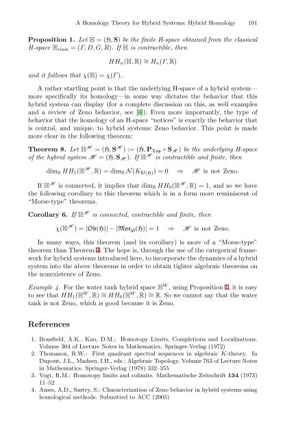 A Homology Theory for Hybrid Systems: Hybrid Homology - CiteSeerX