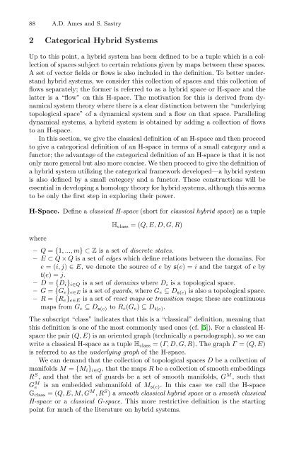 A Homology Theory for Hybrid Systems: Hybrid Homology - CiteSeerX