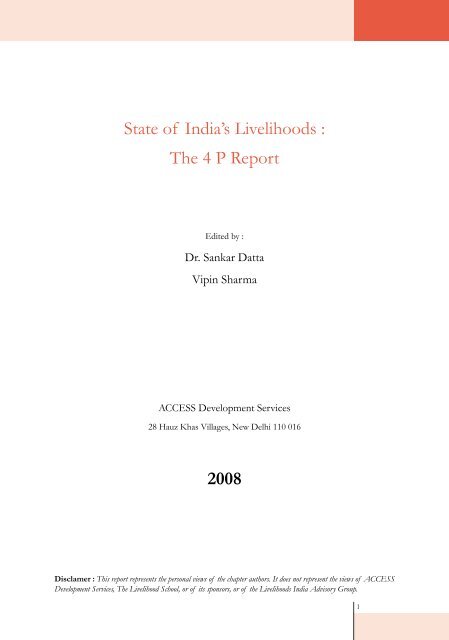 SOIL Report 2008 - ACCESS Development Services