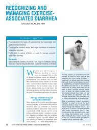 recognizing and managing exercise- associated diarrhea