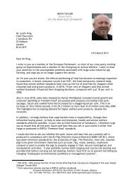 Letter to Sainsbury's regarding industrial pig ... - Keith Taylor MEP