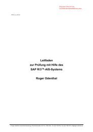 Leitfaden zur Prüfung SAP R/3 AIS - Roger Odenthal