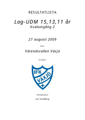 Lag-UDM, kval 2 sÃ¶dra