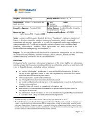 Attachment 1, Proposed Policy Template - Providence Health ...