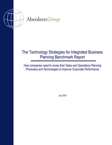 The Technology Strategies for Integrated Business Planning ...