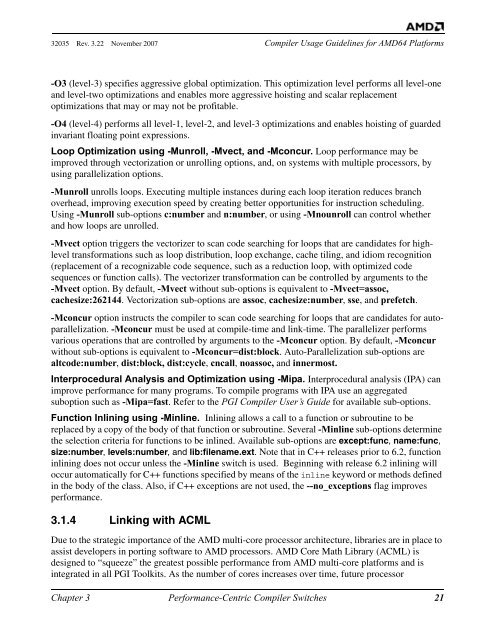 Compiler Usage Guidelines for 64-Bit Operating Systems on AMD64 ...