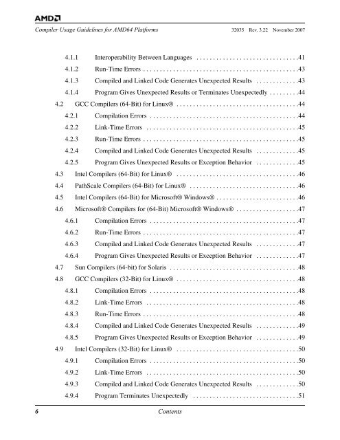 Compiler Usage Guidelines for 64-Bit Operating Systems on AMD64 ...