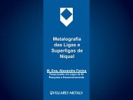 Metalografia das Ligas e Superligas de NÃ­quel