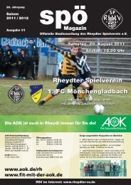 20. August 2011 1.FC Mönchengladbach - beim Rheydter SV