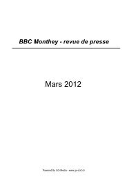 Mars 2012 - BBC Monthey