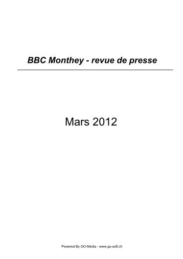 Mars 2012 - BBC Monthey