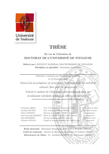 Numerical investigation of aeroacoustic interaction in the turbulents ...