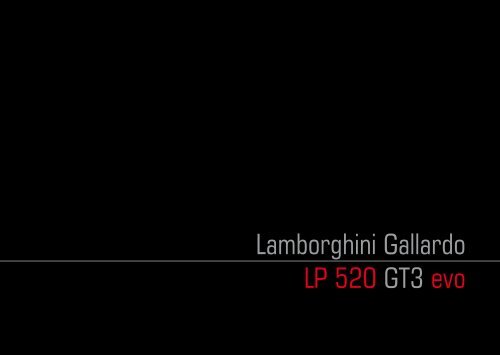 Booklet Lamborghini Gallardo LP520 evo - Reiter Engineering