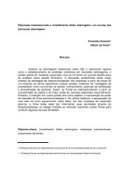 Empresas transnacionais e investimento direto estrangeiro - Revista ...